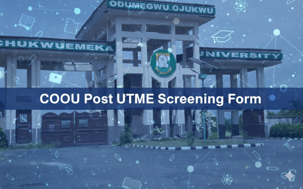 COOU Post UTME Screening Form