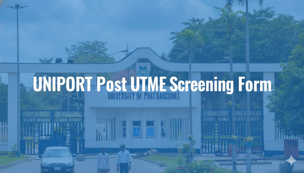 UNIPORT Post UTME Screening Form