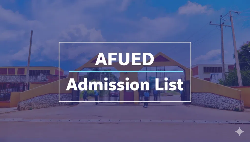 AFUED Admission List