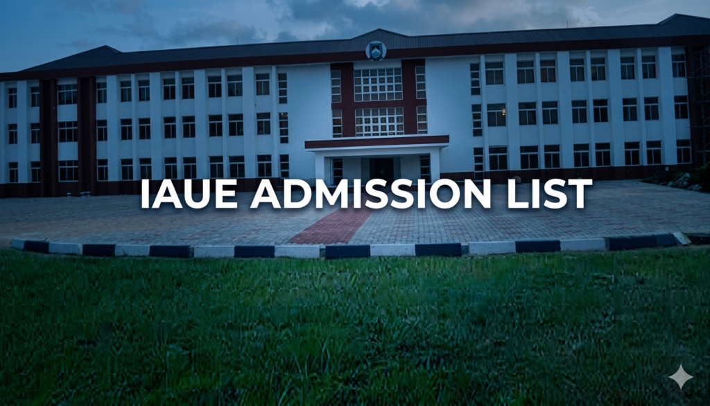 IAUE ADMISSION LIST