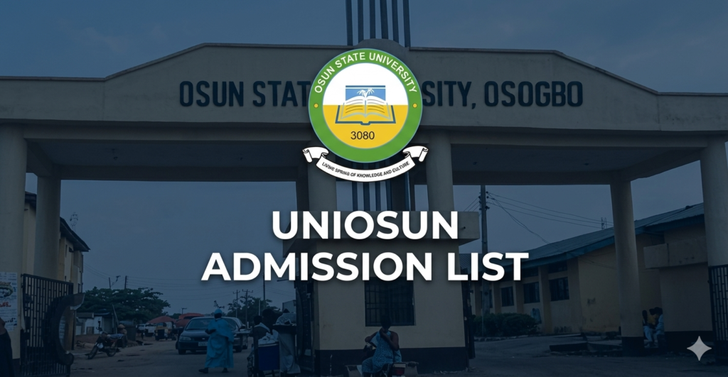 UNIOSUN Admission List